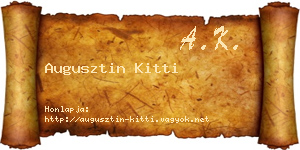 Augusztin Kitti névjegykártya