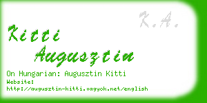 kitti augusztin business card